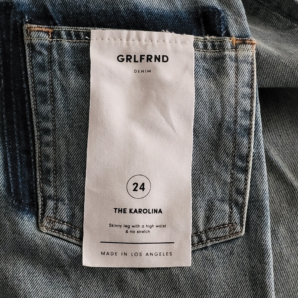GRLFRND Karolina High-Rise Skinny Jean in Whole Lotta Love Size 24 - Picture 10 of 14